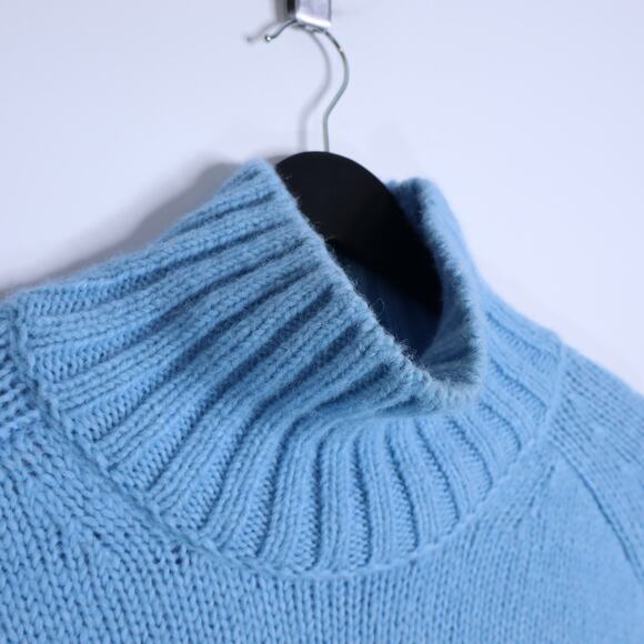 CLOSED Wool Blend Turtleneck Sweater Light Blue Long Sleeve Knit Women's S - Picture 7 of 14